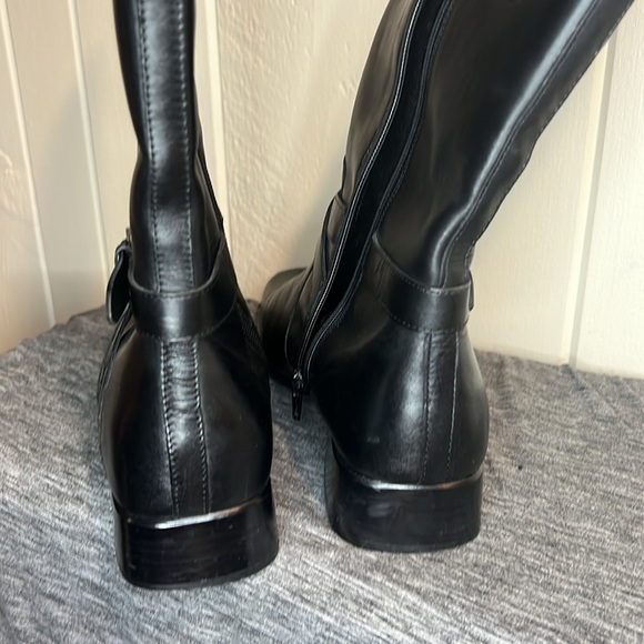 Etienne Aigner Klark Black REAL Leather Boots size 9 - Picture 9 of 14